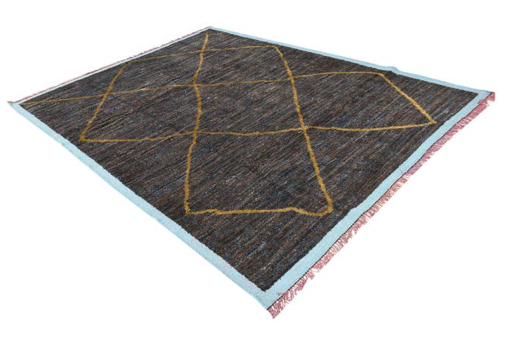 Detail image of 7' 9 x 10' 3 Hand Knotted Moroccan Wool Rug