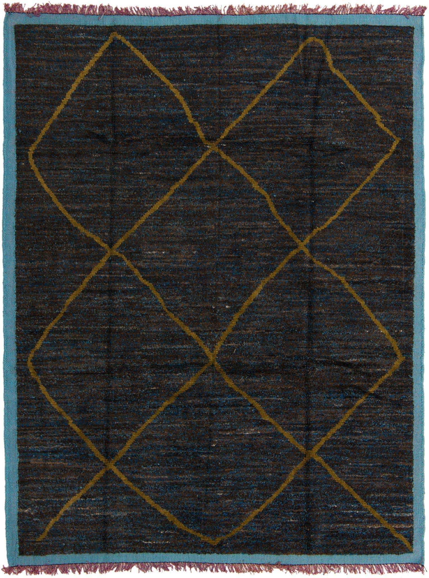 7' 9 x 10' 3 Hand Knotted Moroccan Wool Rug