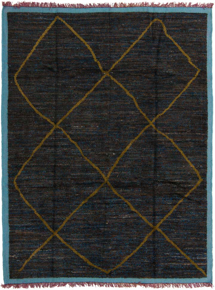 7' 9 x 10' 3 Hand Knotted Moroccan Wool Rug