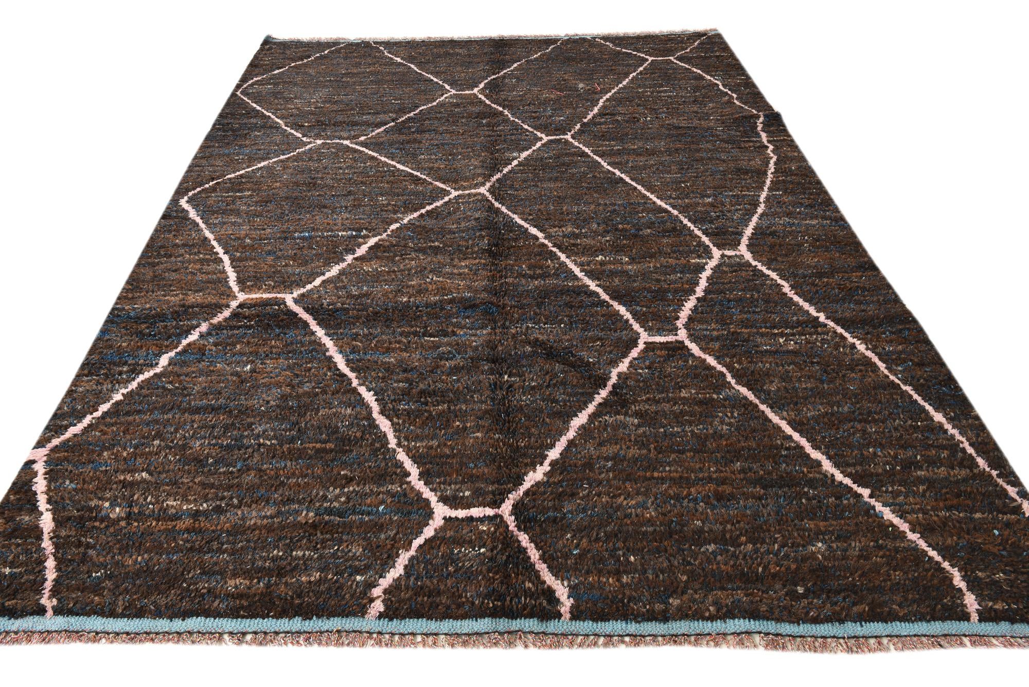 7' 8 x 10' 5 Hand Knotted Moroccan Wool Rug