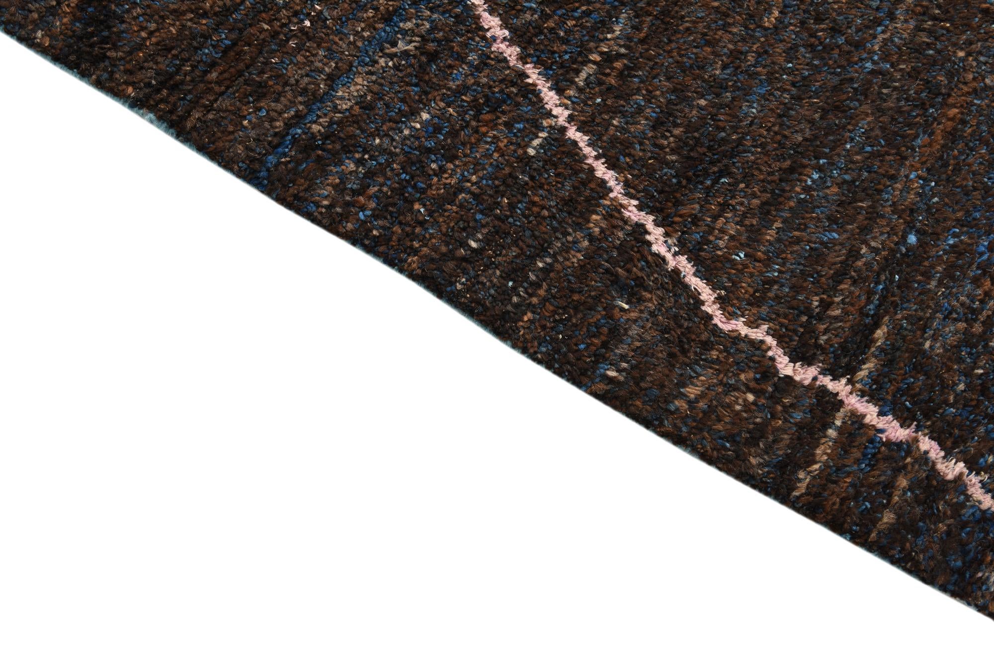 7' 8 x 10' 5 Hand Knotted Moroccan Wool Rug