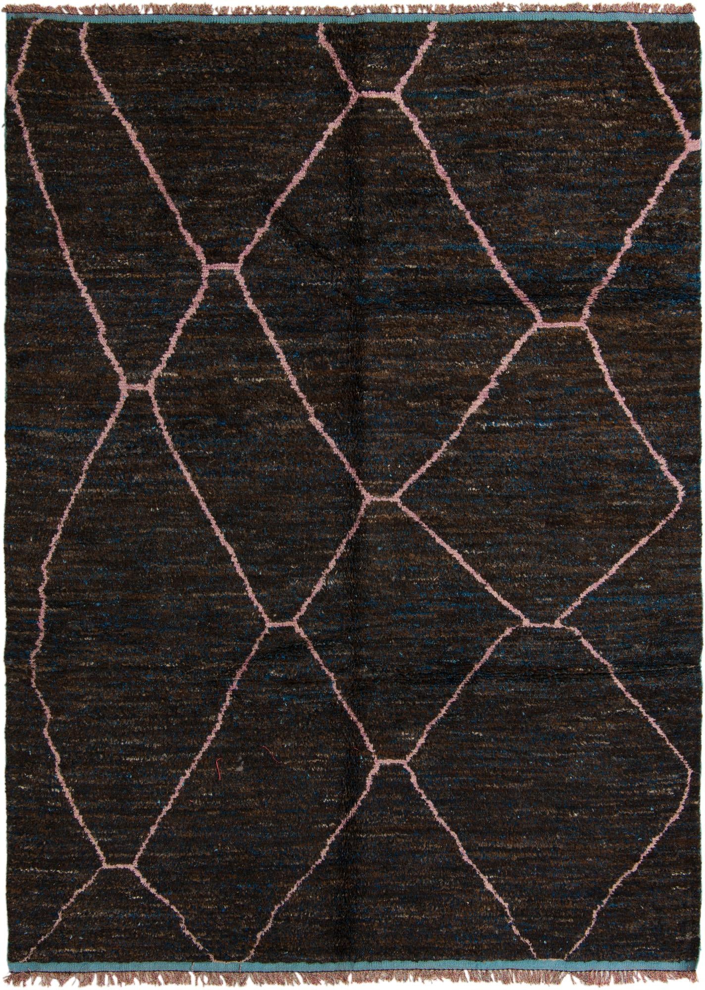 7' 8 x 10' 5 Hand Knotted Moroccan Wool Rug