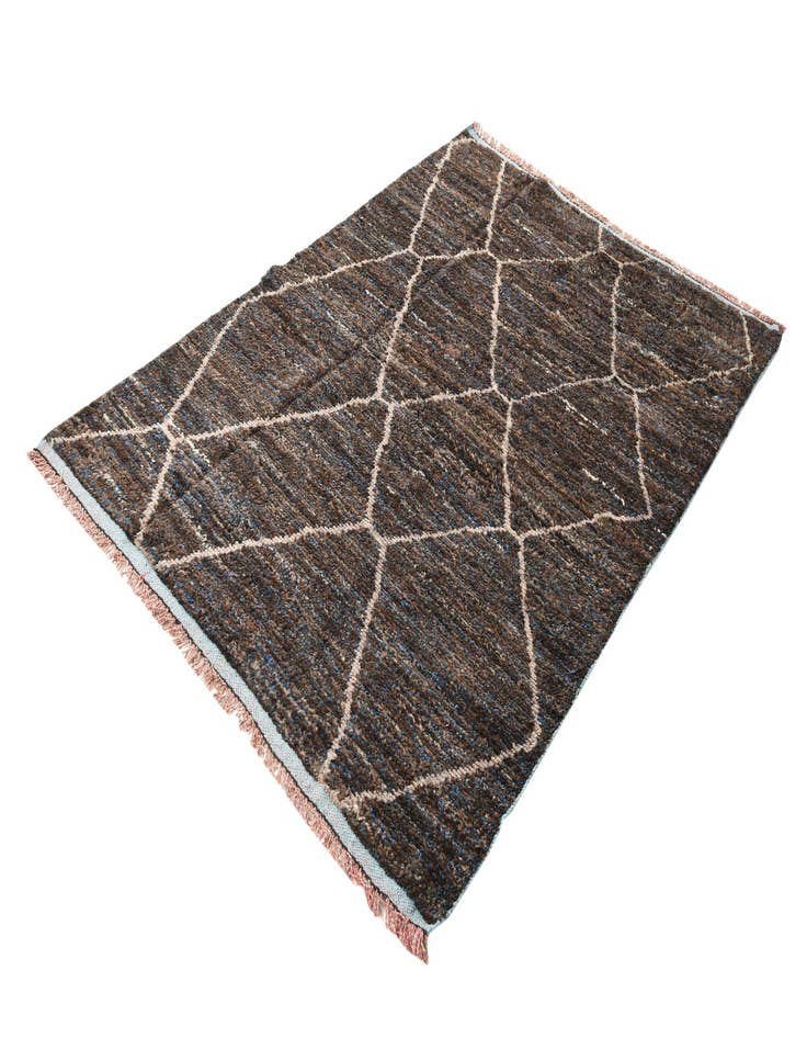 Detail image of 5' 2 x 7' 4 Hand Knotted Moroccan Wool Rug