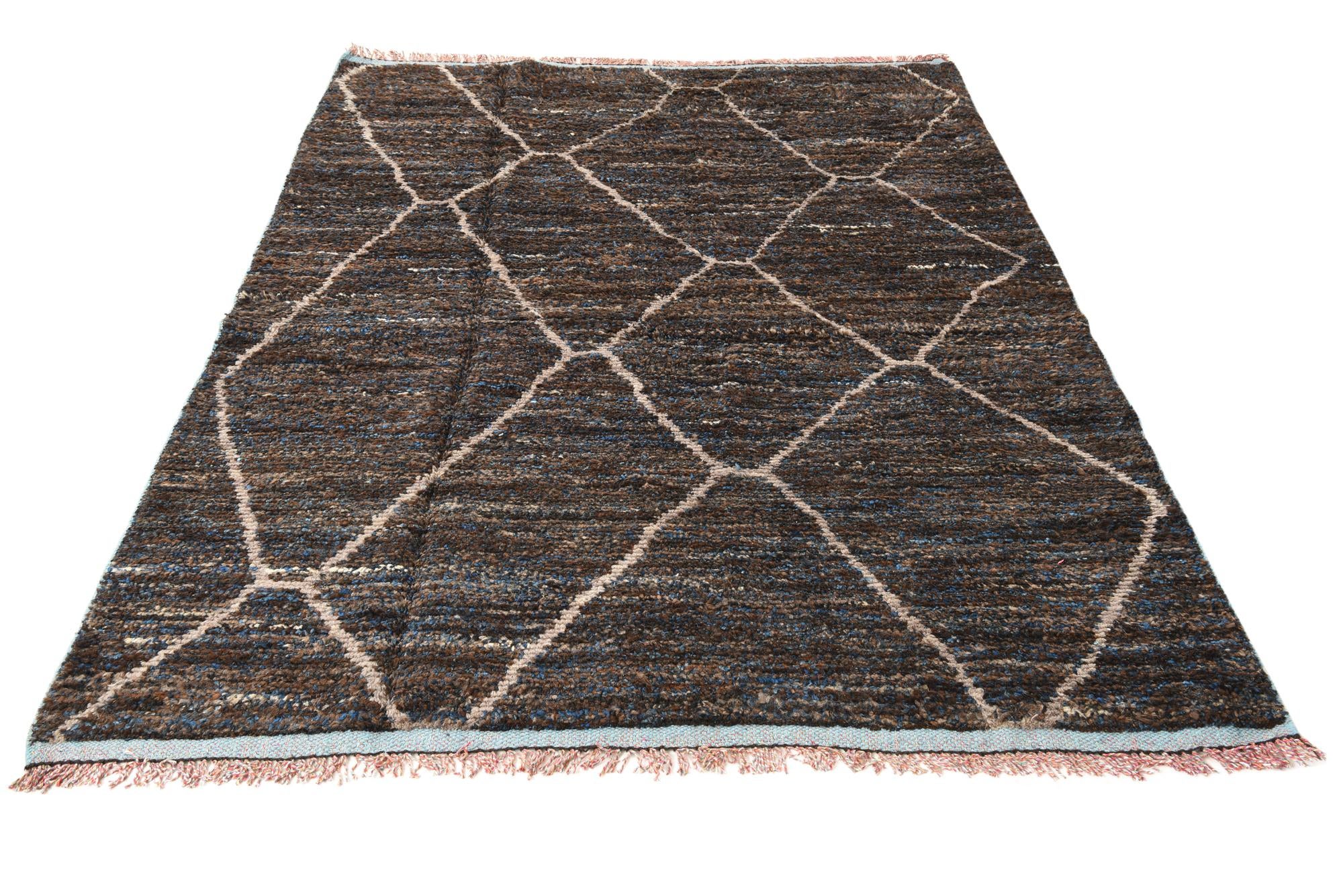 5' 2 x 7' 4 Hand Knotted Moroccan Wool Rug
