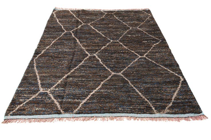 Detail image of 5' 2 x 7' 4 Hand Knotted Moroccan Wool Rug