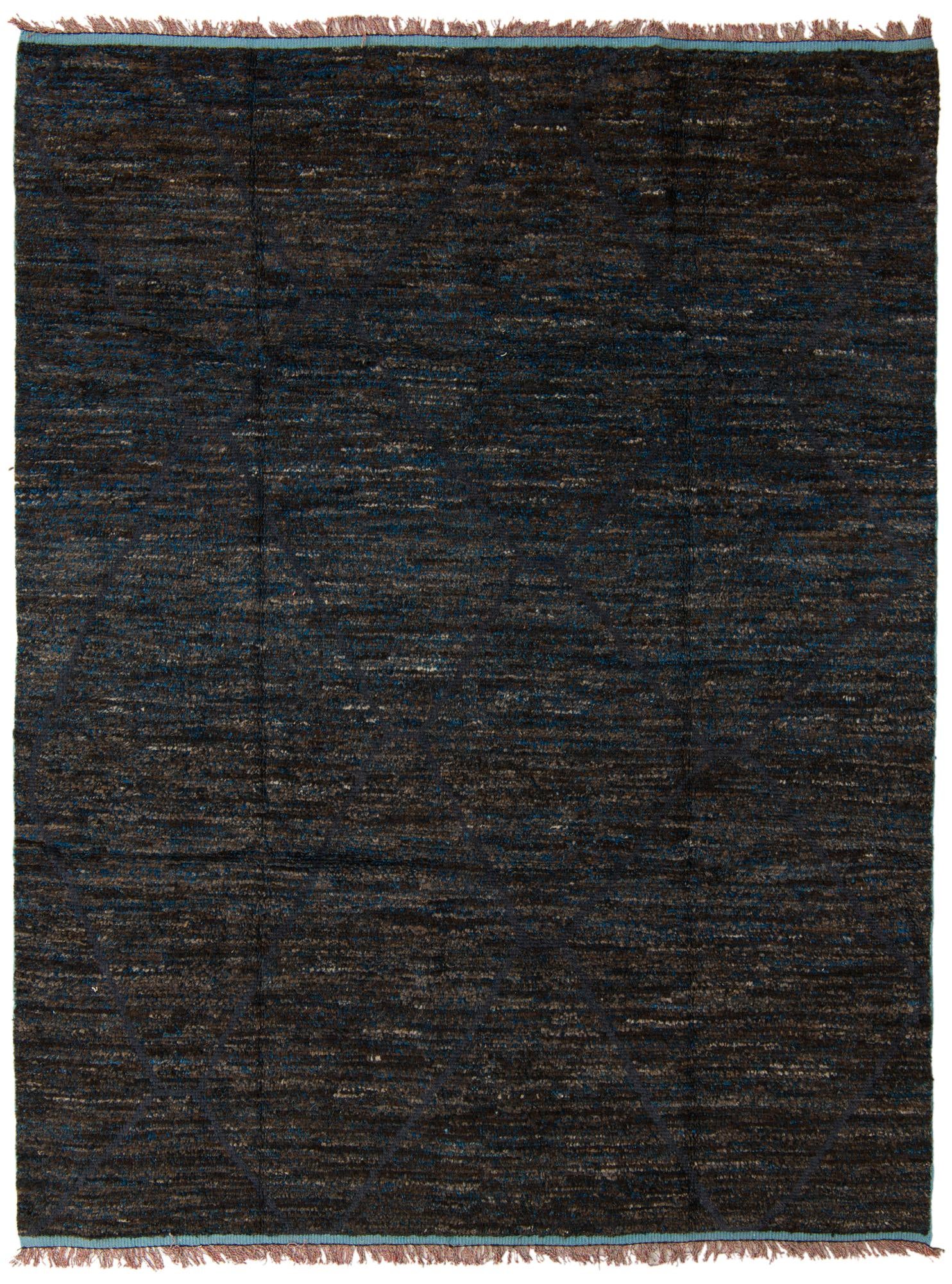 8' x 10' 4 Hand Knotted Moroccan Wool Rug