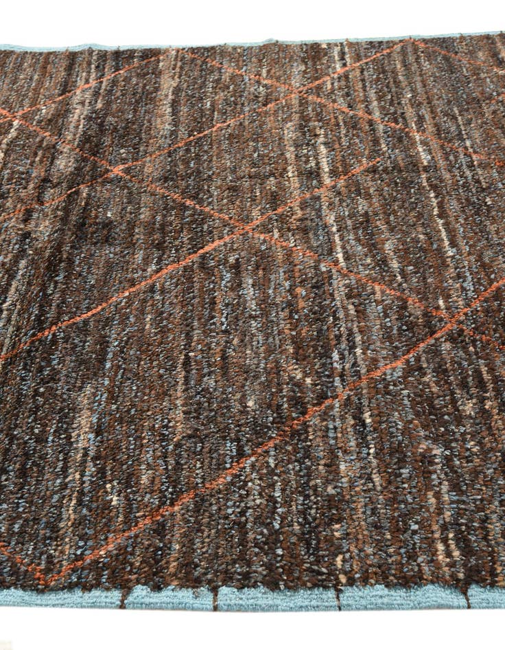 Detail image of 6' x 9' 6  Hand Knotted Moroccan Wool Rug