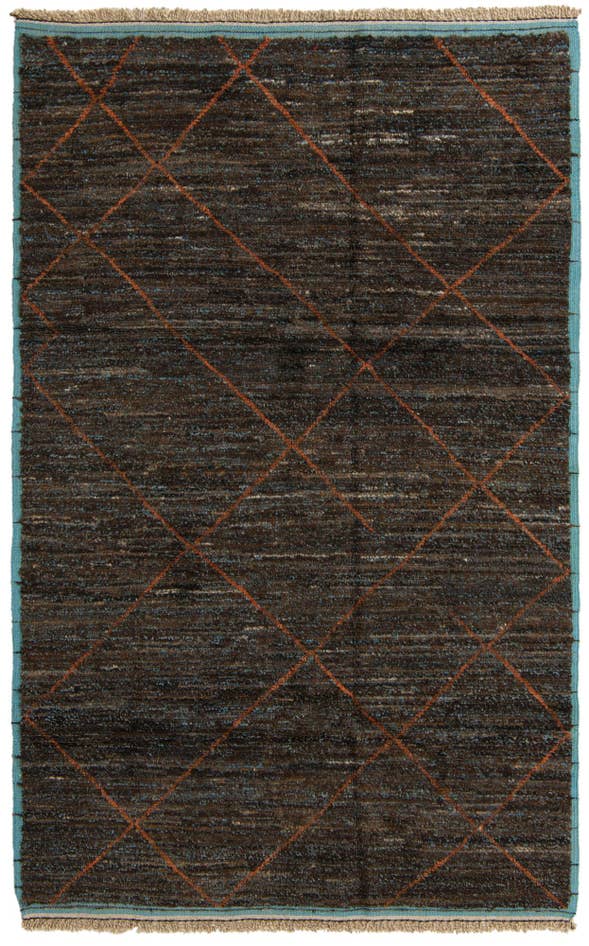 Detail image of 185cm x 290cm anudado a mano marroquí Alfombra Lana