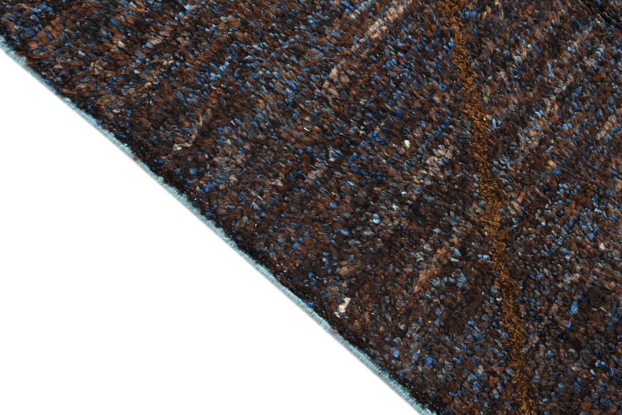 8' x 11' 1 Hand Knotted Moroccan Wool Rug