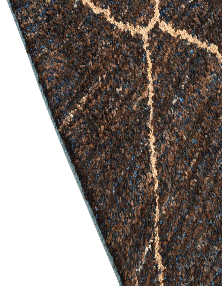 Detail image of 6' 3 x 9' 3  Hand Knotted Moroccan Wool Rug