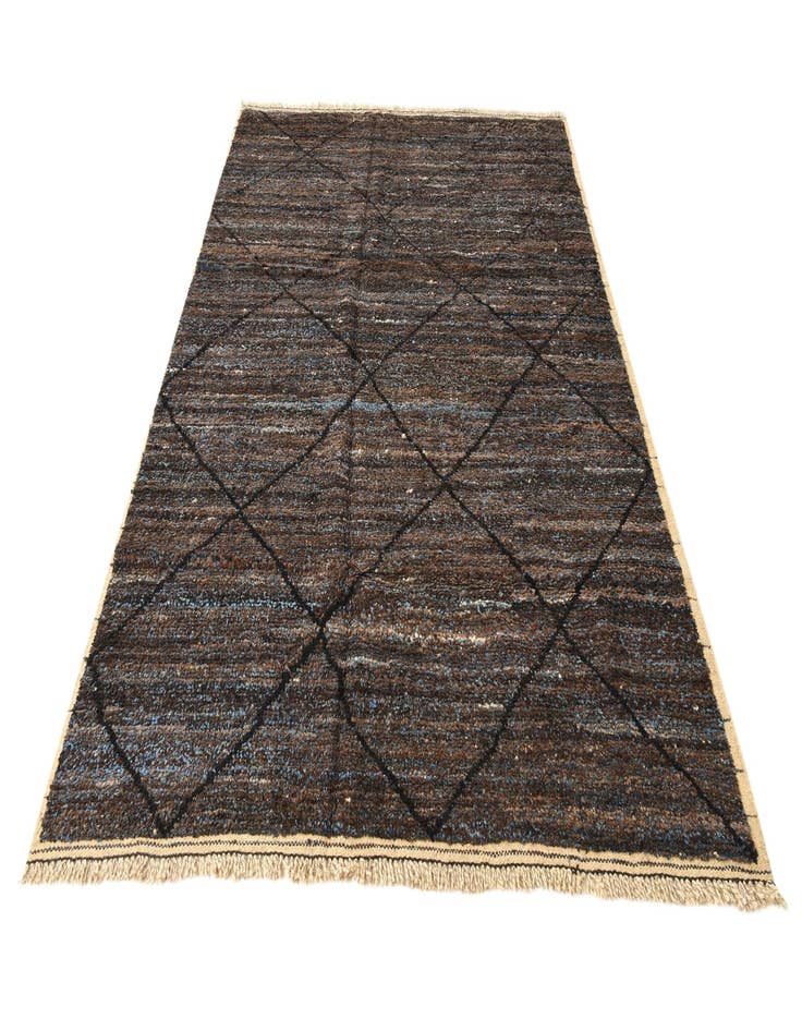 Detail image of 6' 4 x 9' 4  Hand Knotted Moroccan Wool Rug