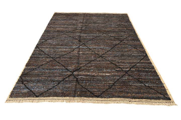 6' 4 x 9' 4 Hand Knotted Moroccan Wool Rug