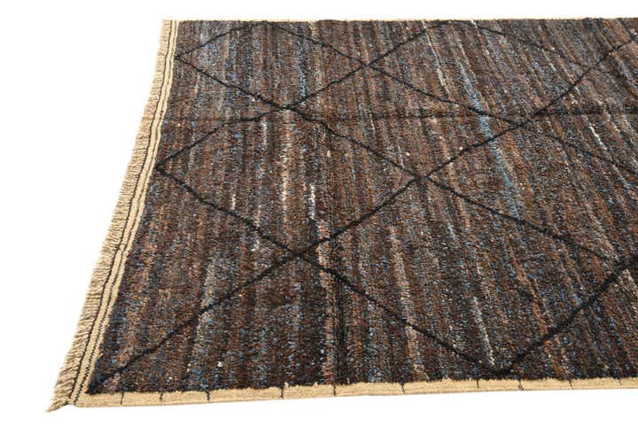 6' 4 x 9' 4 Hand Knotted Moroccan Wool Rug