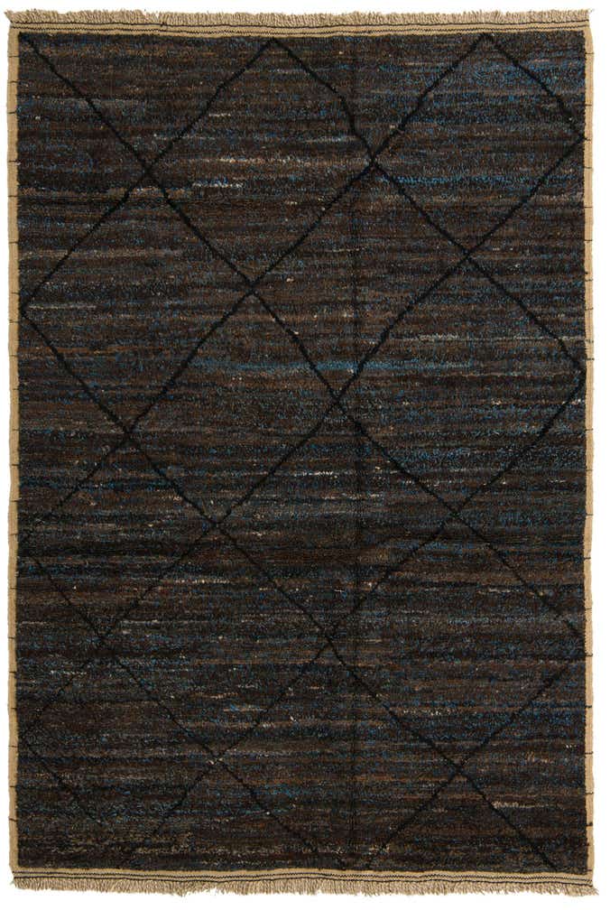 6' 4 x 9' 4 Hand Knotted Moroccan Wool Rug