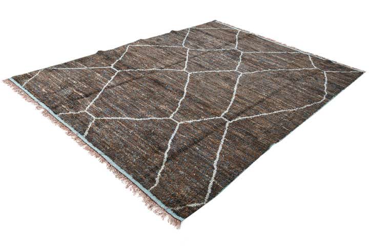 7' 11 x 10' 8 Hand Knotted Moroccan Wool Rug