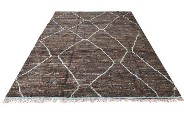7' 11 x 10' 8 Hand Knotted Moroccan Wool Rug