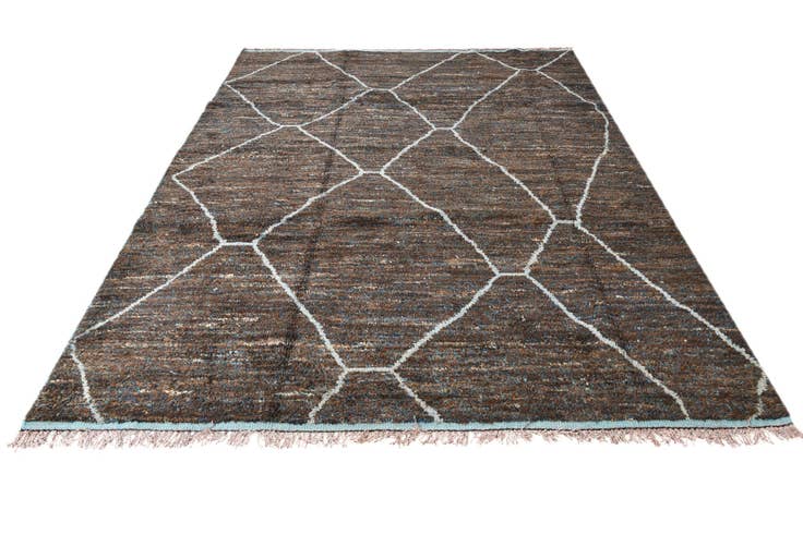 Detail image of 7' 11 x 10' 8 Hand Knotted Moroccan Wool Rug