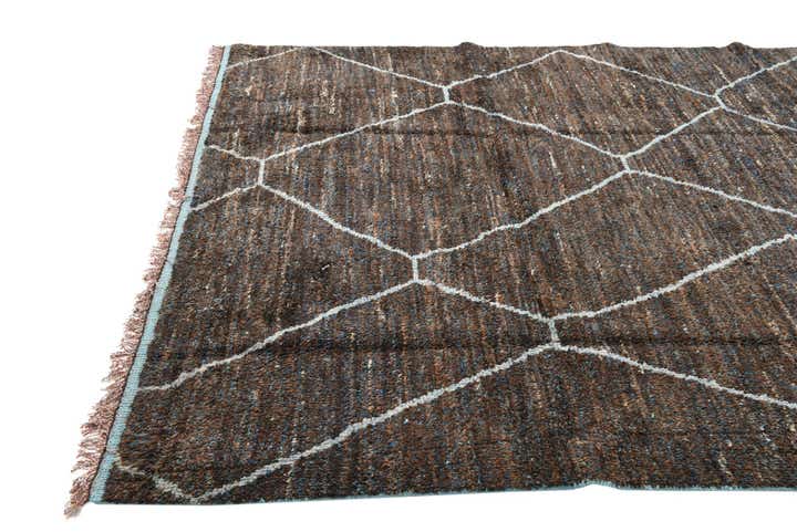 7' 11 x 10' 8 Hand Knotted Moroccan Wool Rug