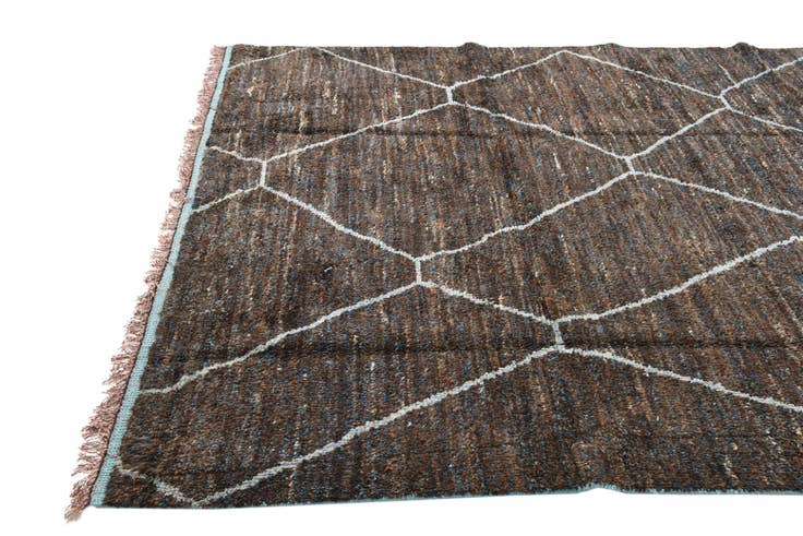 Detail image of 7' 11 x 10' 8 Hand Knotted Moroccan Wool Rug