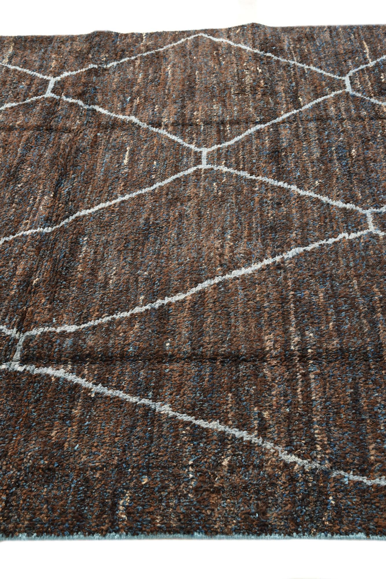 7' 11 x 10' 8 Hand Knotted Moroccan Wool Rug