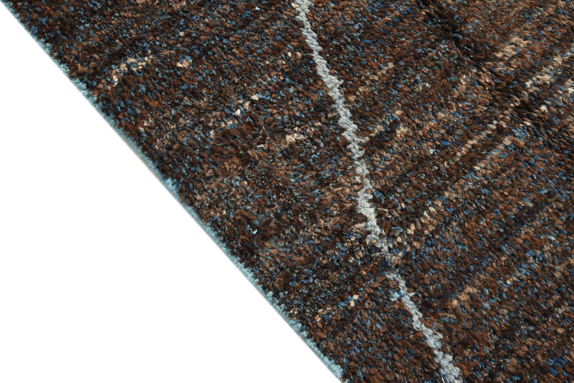 7' 11 x 10' 8 Hand Knotted Moroccan Wool Rug