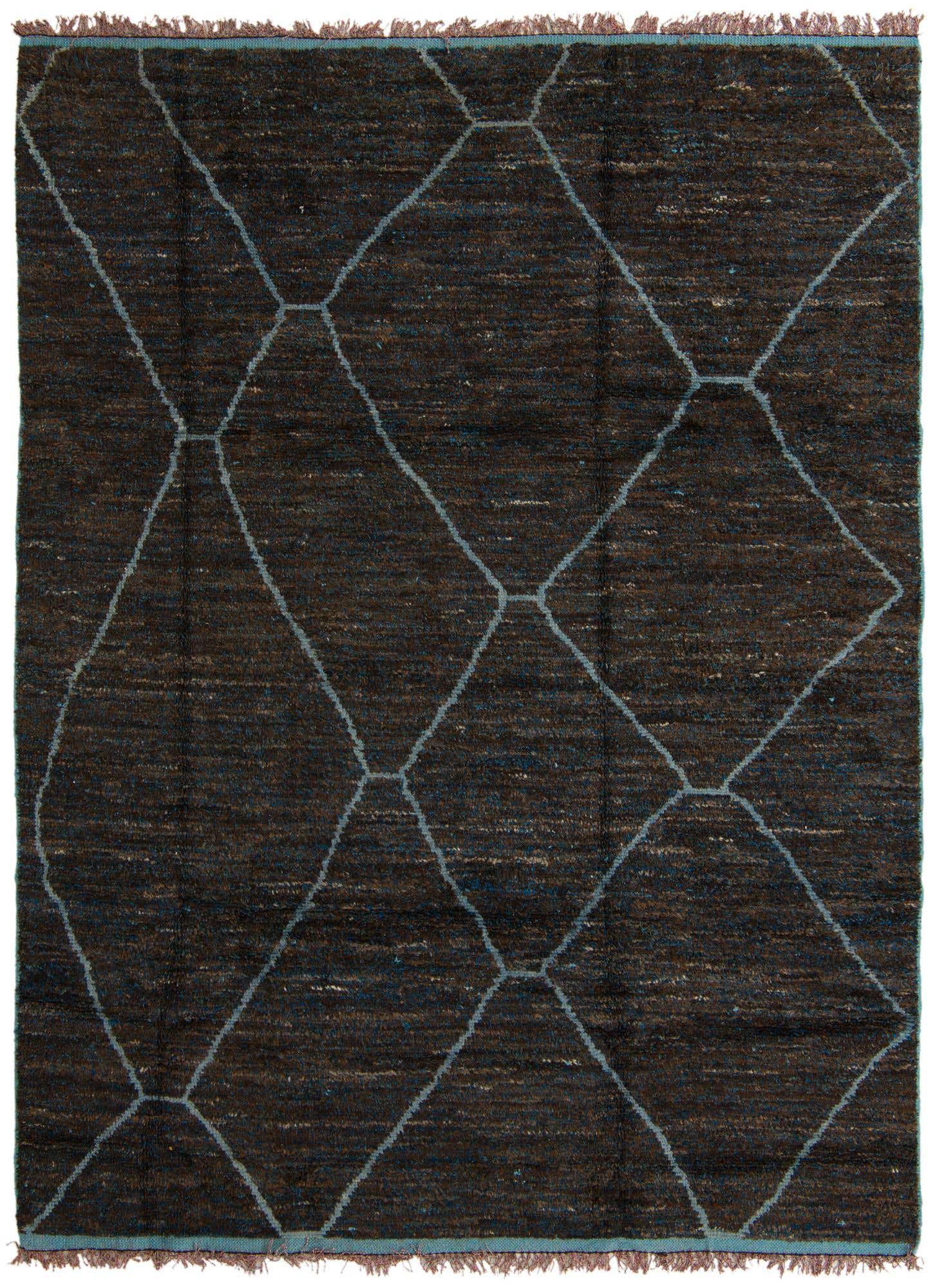 7' 11 x 10' 8 Hand Knotted Moroccan Wool Rug