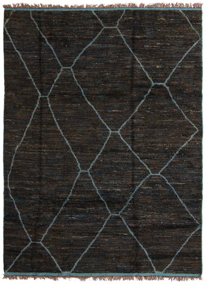 Detail image of 7' 11 x 10' 8 Hand Knotted Moroccan Wool Rug