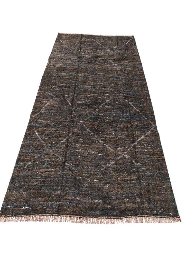 8' x 10' 4 Hand Knotted Moroccan Wool Rug