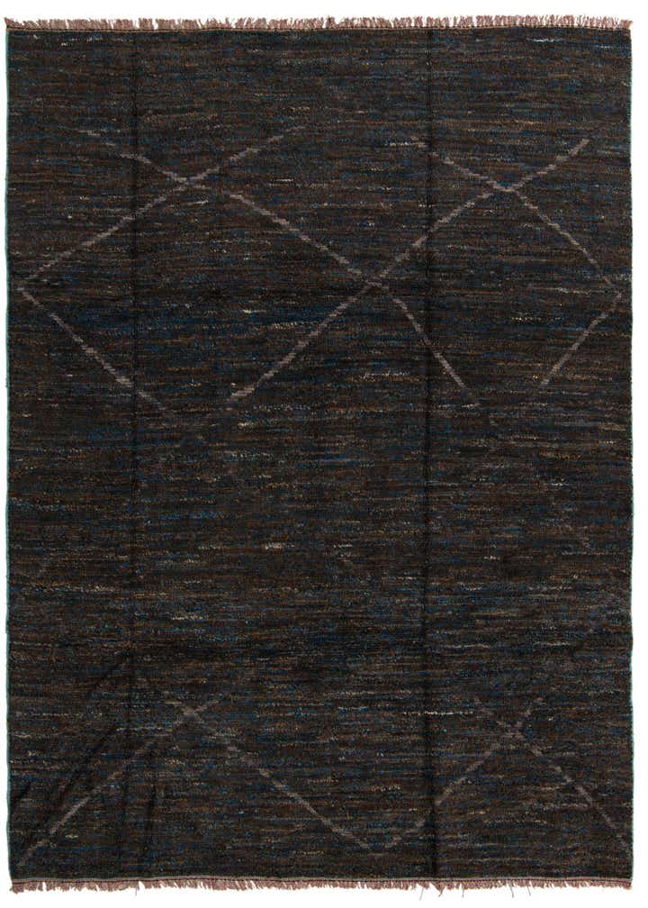 8' x 10' 4 Hand Knotted Moroccan Wool Rug