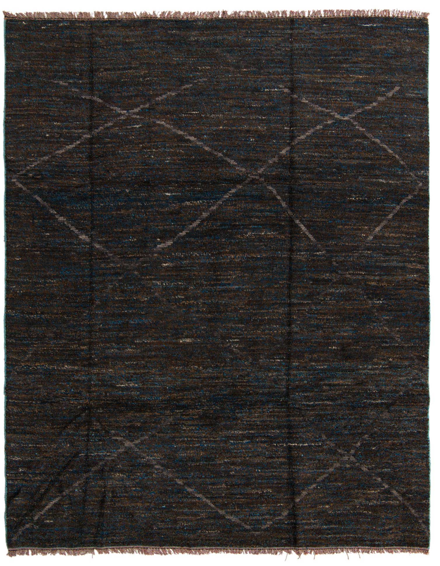 8' x 10' 4 Hand Knotted Moroccan Wool Rug