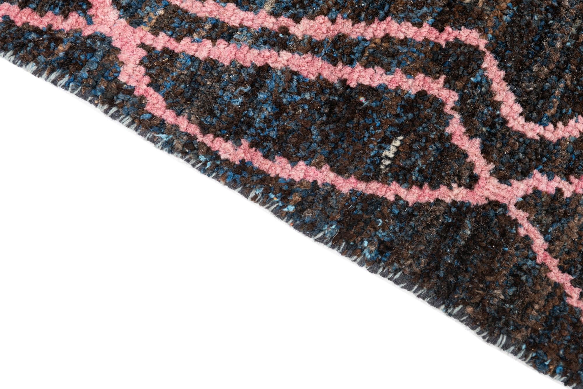 5' 8 x 9' Hand Knotted Moroccan Wool Rug