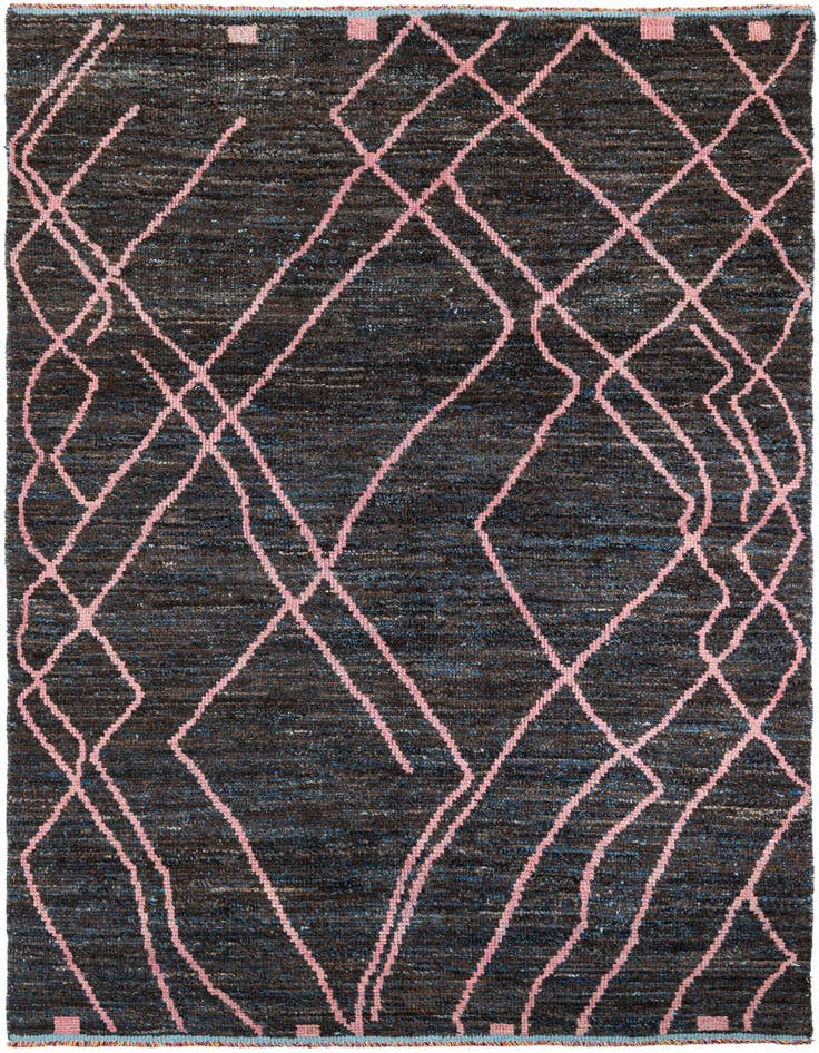 Detail image of 5' 8 x 9' Hand Knotted Moroccan Wool Rug
