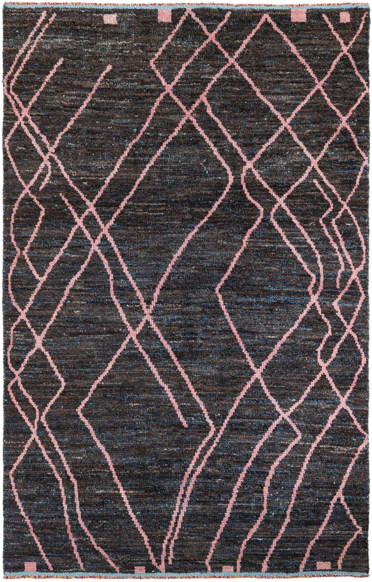 5' 8 x 9' Hand Knotted Moroccan Wool Rug