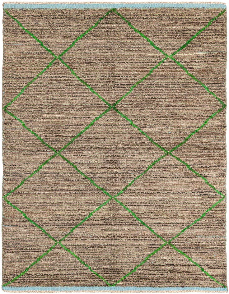 Detail image of 4' x 6' 5 Hand Knotted Moroccan Wool Rug