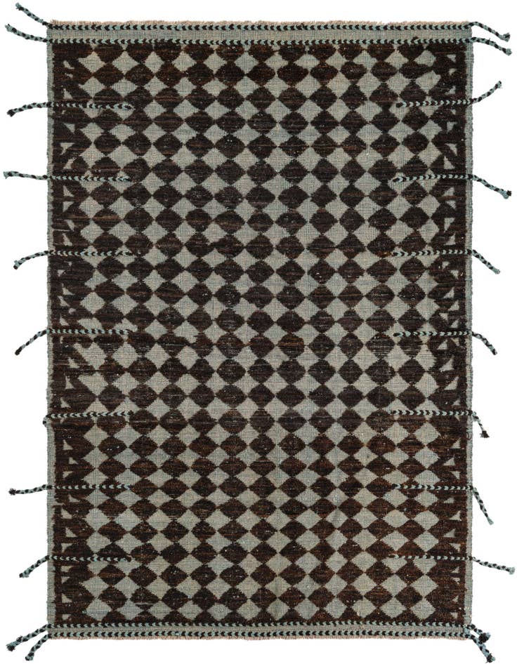 Detail image of 5' 5 x 7' 10 Hand Knotted Moroccan Wool Rug