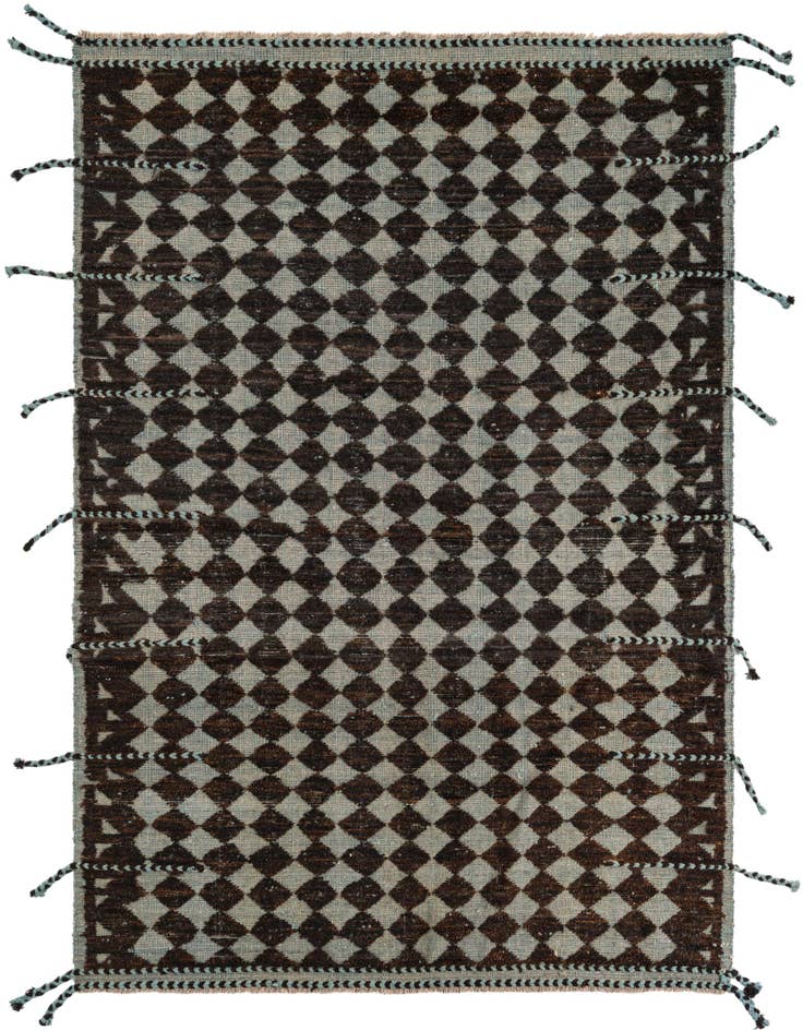 Detail image of 5' 5 x 7' 10 Hand Knotted Moroccan Wool Rug