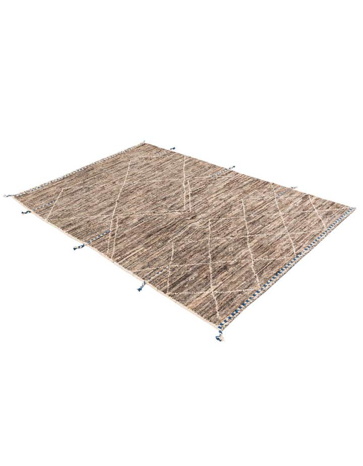 4' 1 x 6' 1 Hand Knotted Moroccan Wool Rug