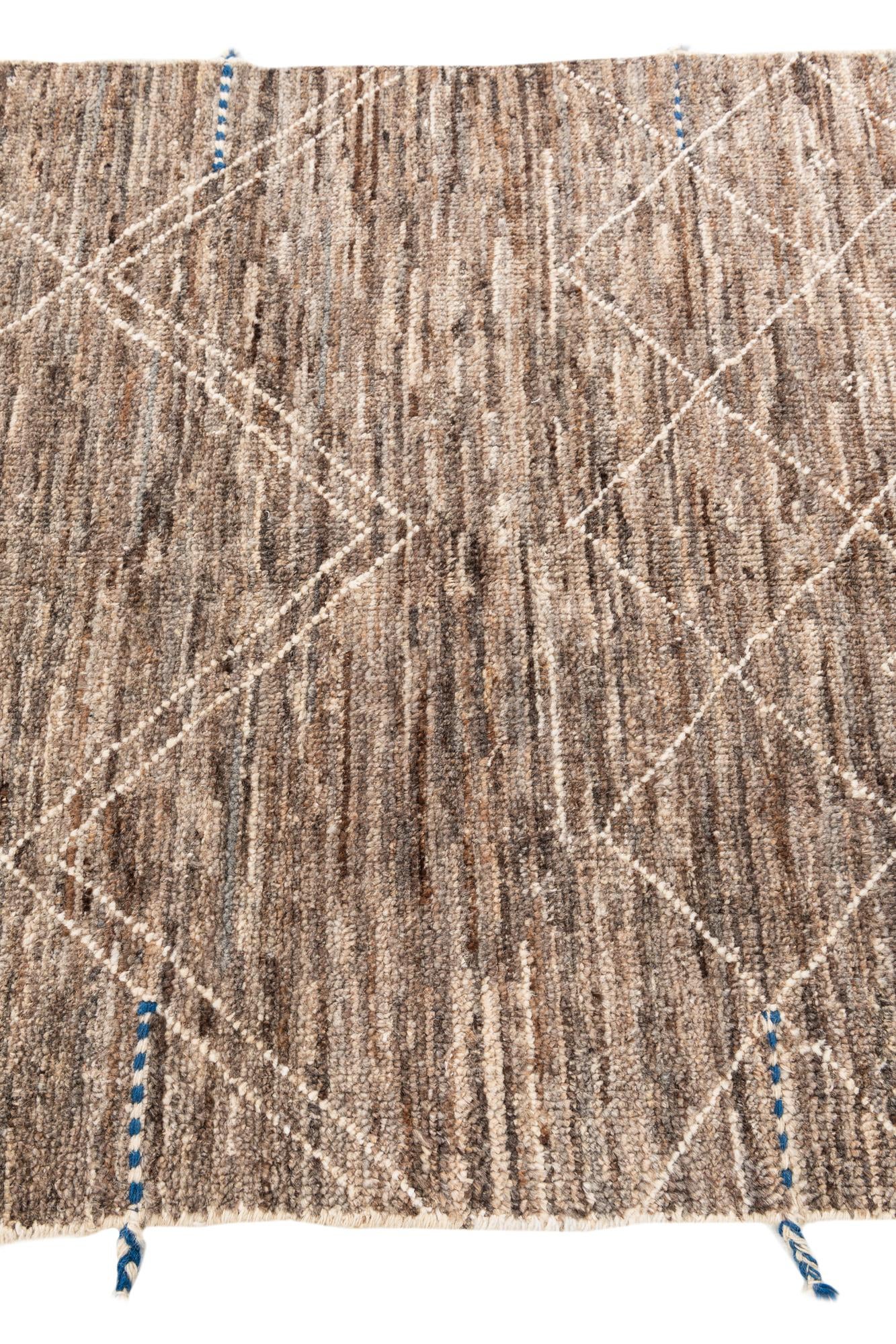 4' 1 x 6' 1 Hand Knotted Moroccan Wool Rug