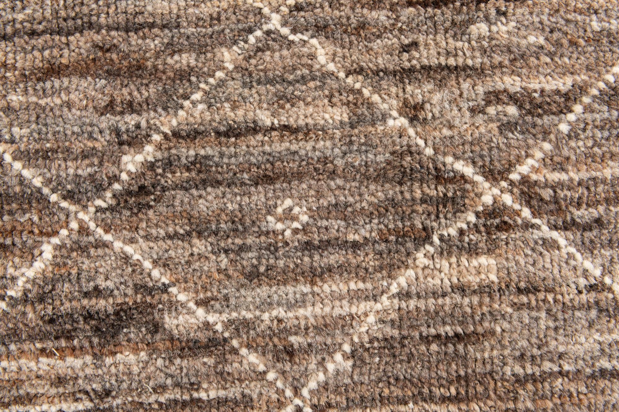 4' 1 x 6' 1 Hand Knotted Moroccan Wool Rug