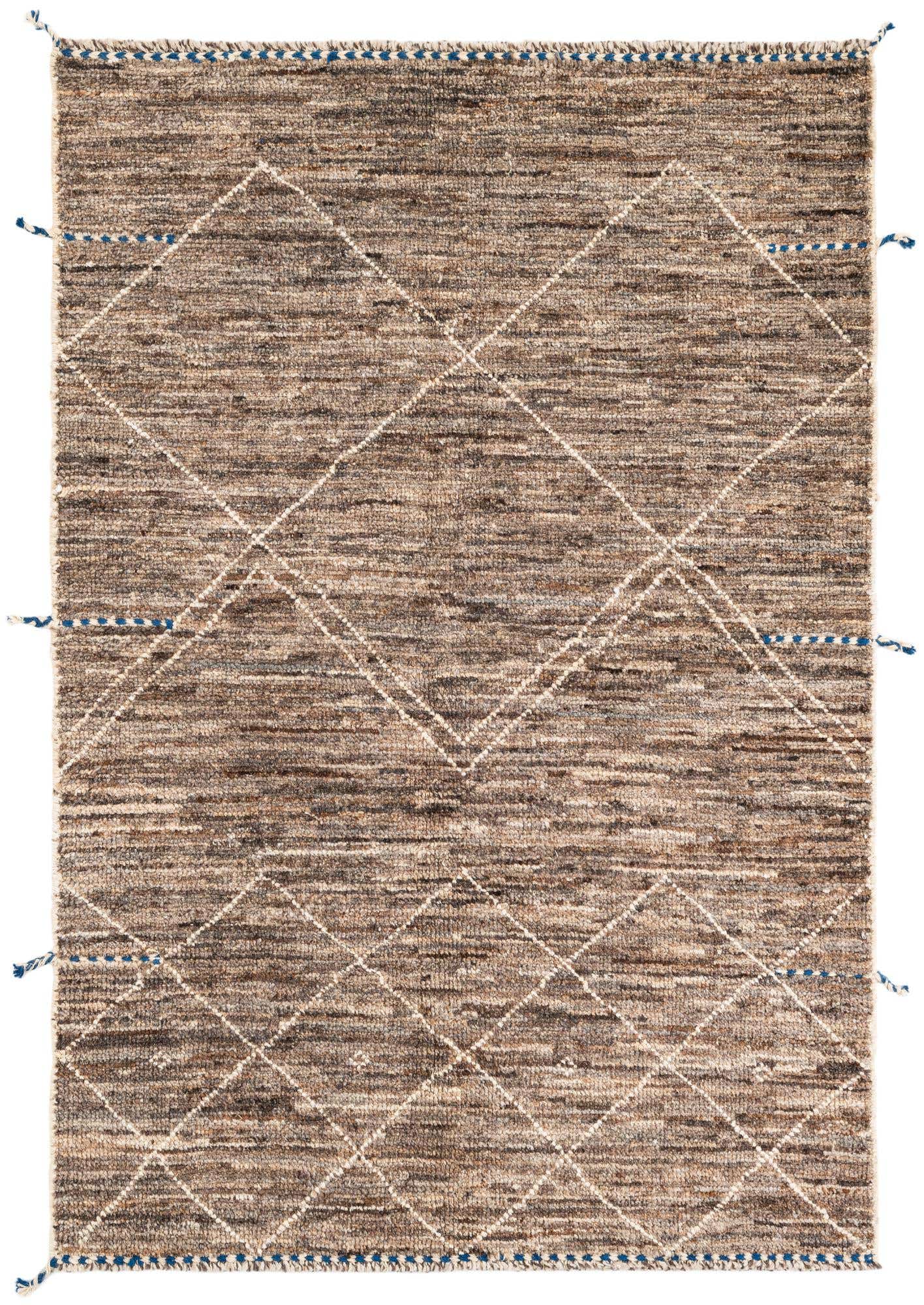 4' 1 x 6' 1 Hand Knotted Moroccan Wool Rug