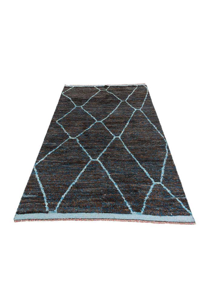 5' x 7' 4 Hand Knotted Moroccan Wool Rug