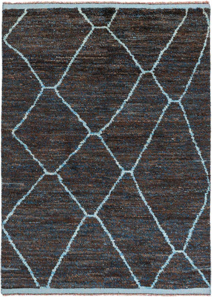 5' x 7' 4 Hand Knotted Moroccan Wool Rug
