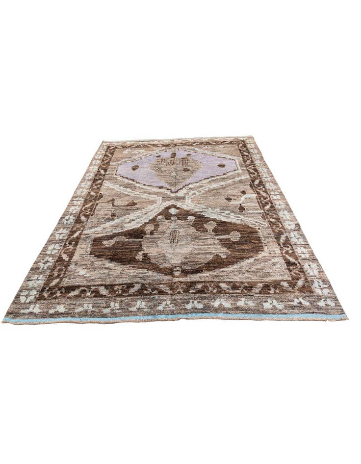 Detail image of 8' x 10' Hand Knotted Moroccan Wool Rug