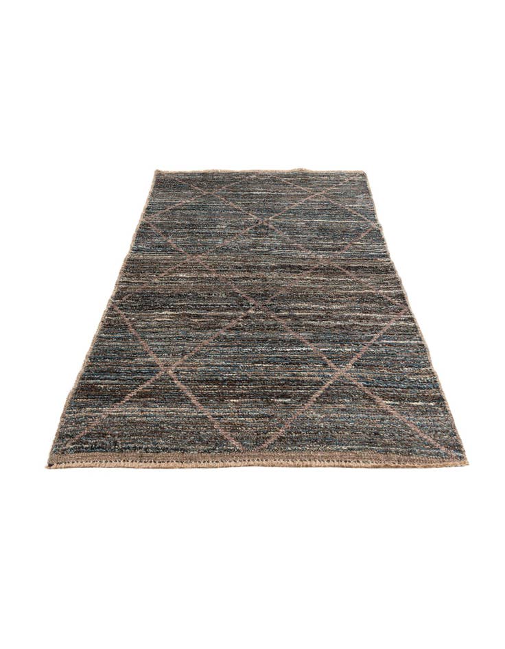 Detail image of 4' x 6' 3 Hand Knotted Moroccan Wool Rug