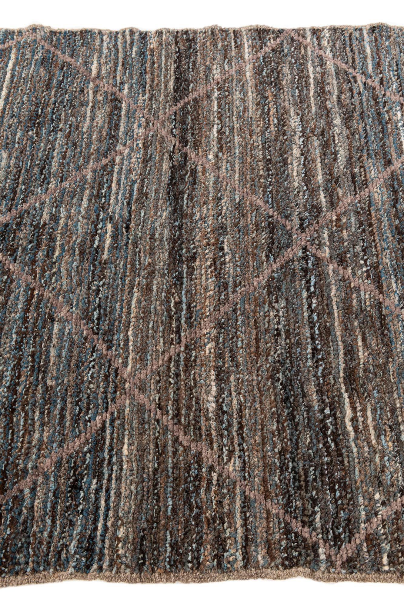 4' x 6' 3 Hand Knotted Moroccan Wool Rug