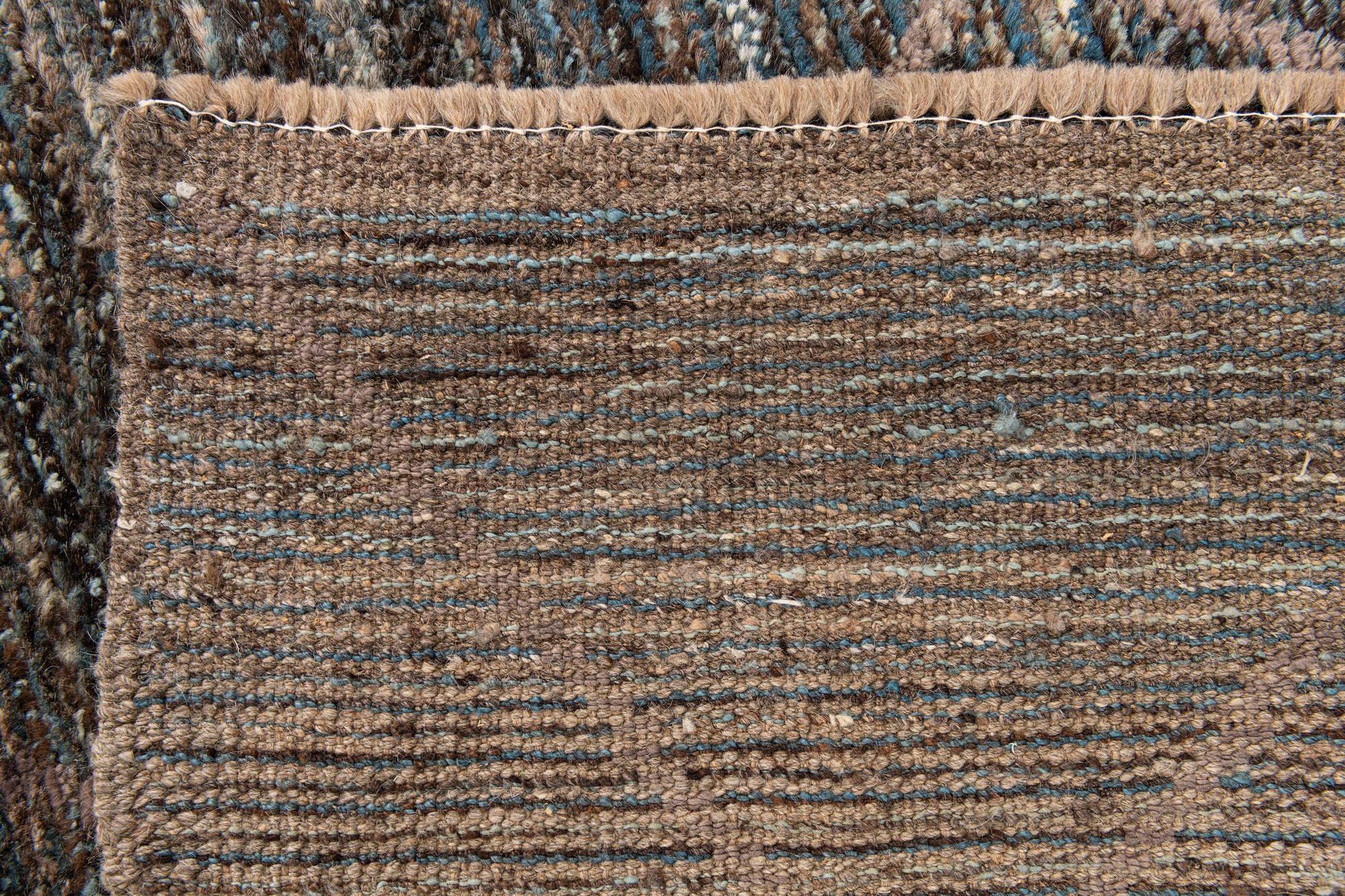 4' x 6' 3 Hand Knotted Moroccan Wool Rug