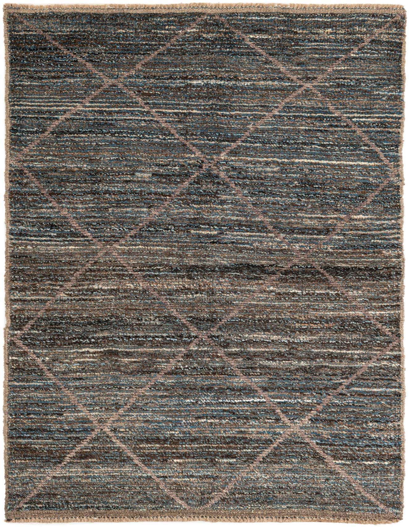4' x 6' 3 Hand Knotted Moroccan Wool Rug