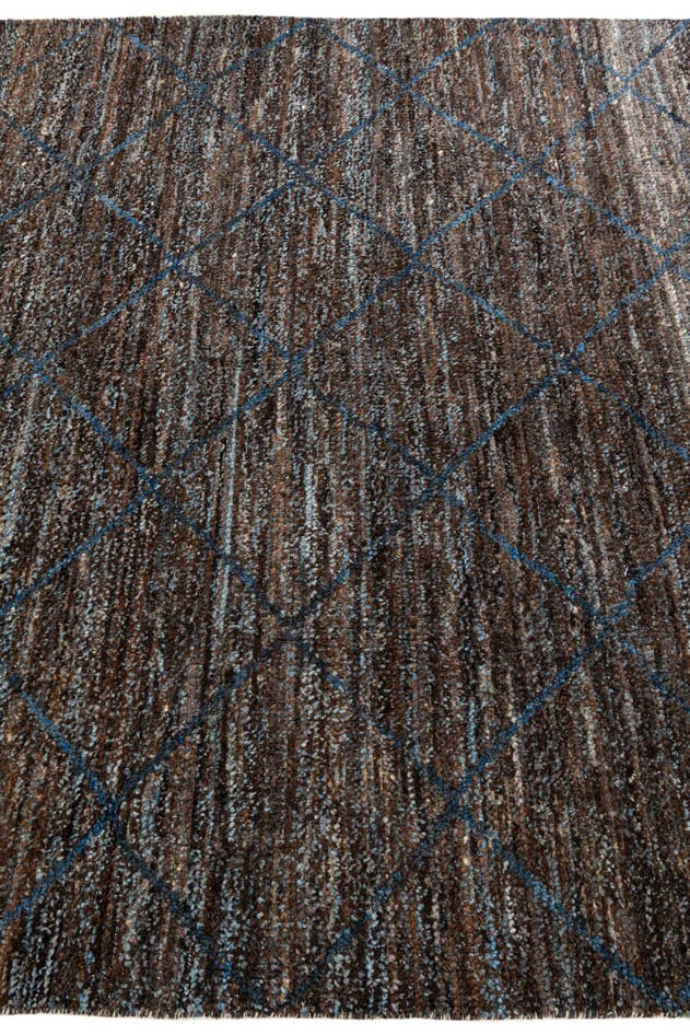 Detail image of 6' 4 x 9' 3 Hand Knotted Moroccan Wool Rug