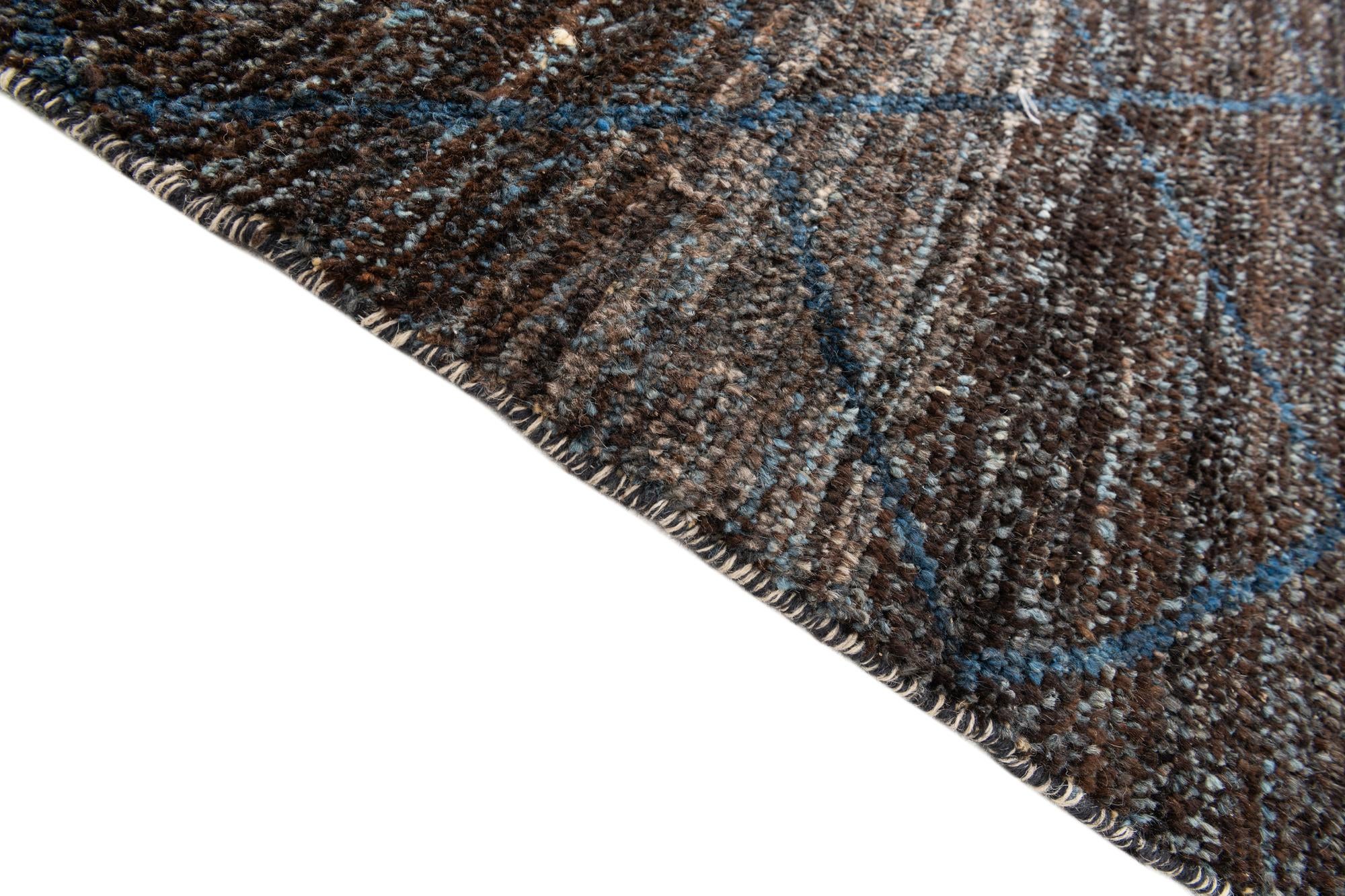 6' 4 x 9' 3 Hand Knotted Moroccan Wool Rug