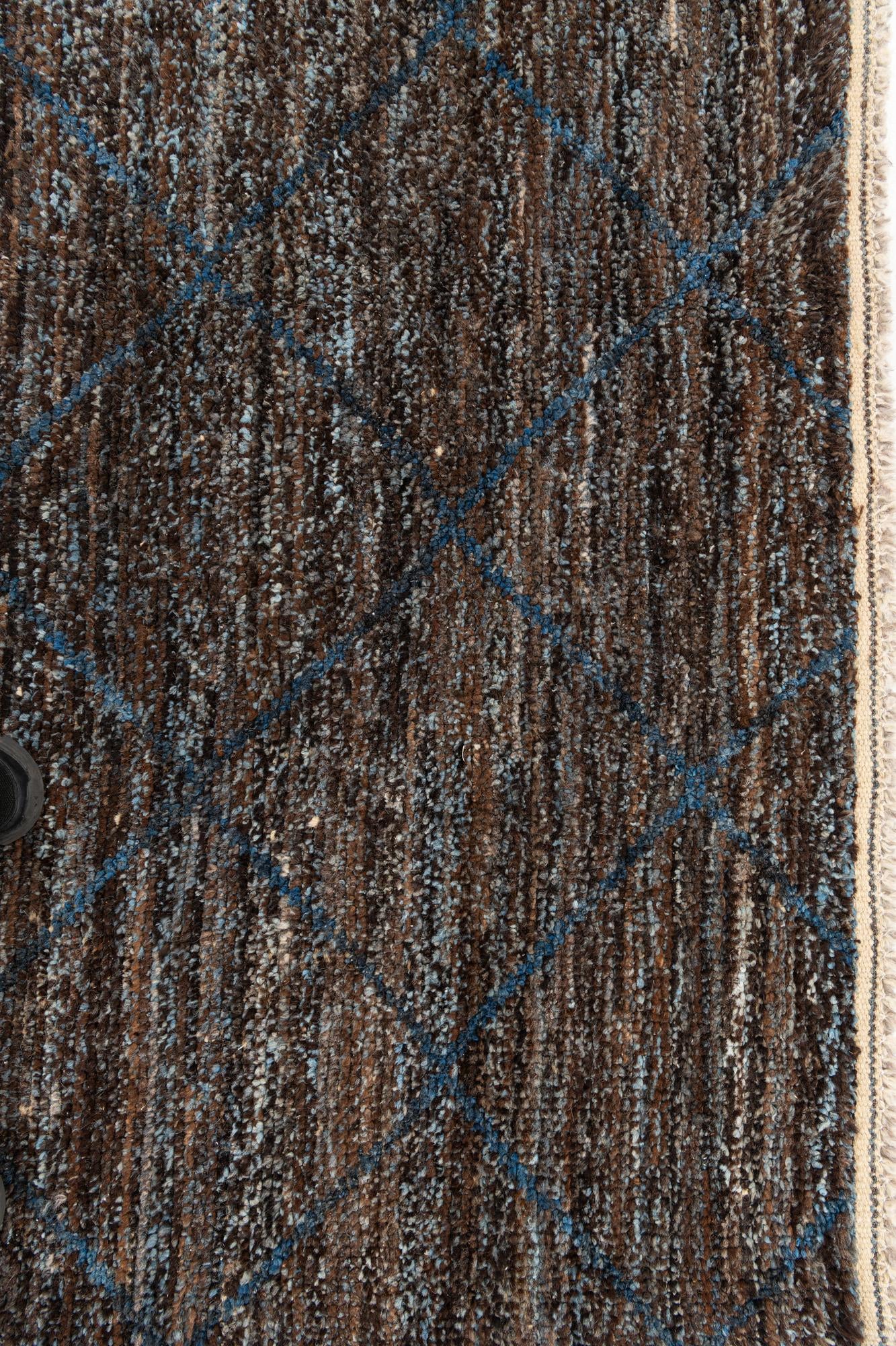 6' 4 x 9' 3 Hand Knotted Moroccan Wool Rug
